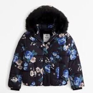 Abercrombie Kids Floral Puffer Jacket